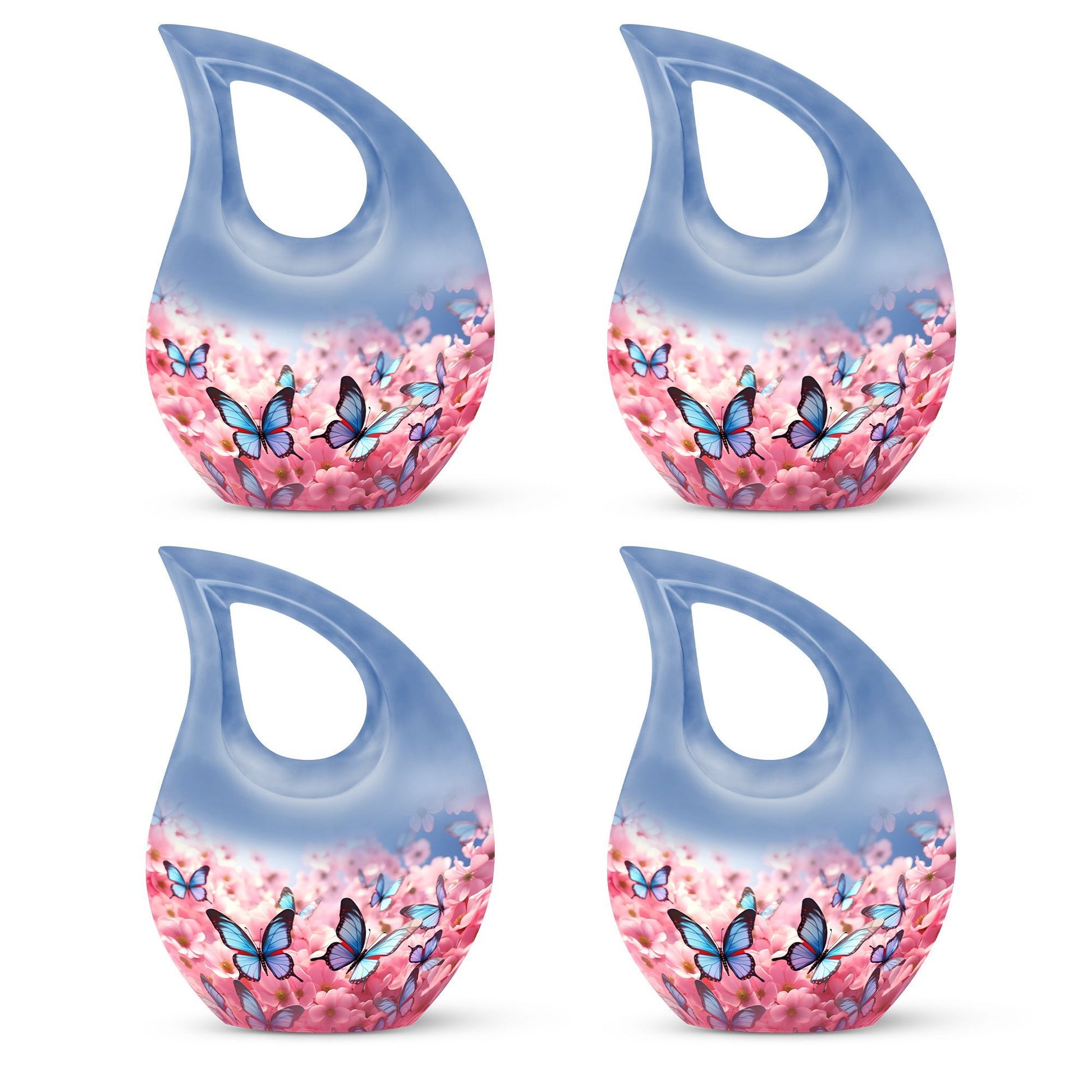 Butterfly Small Urn Set of 4 Combo