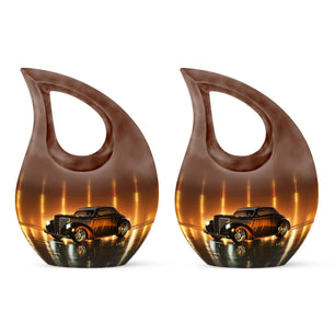 Car  Small Urn Set of 2 Combo