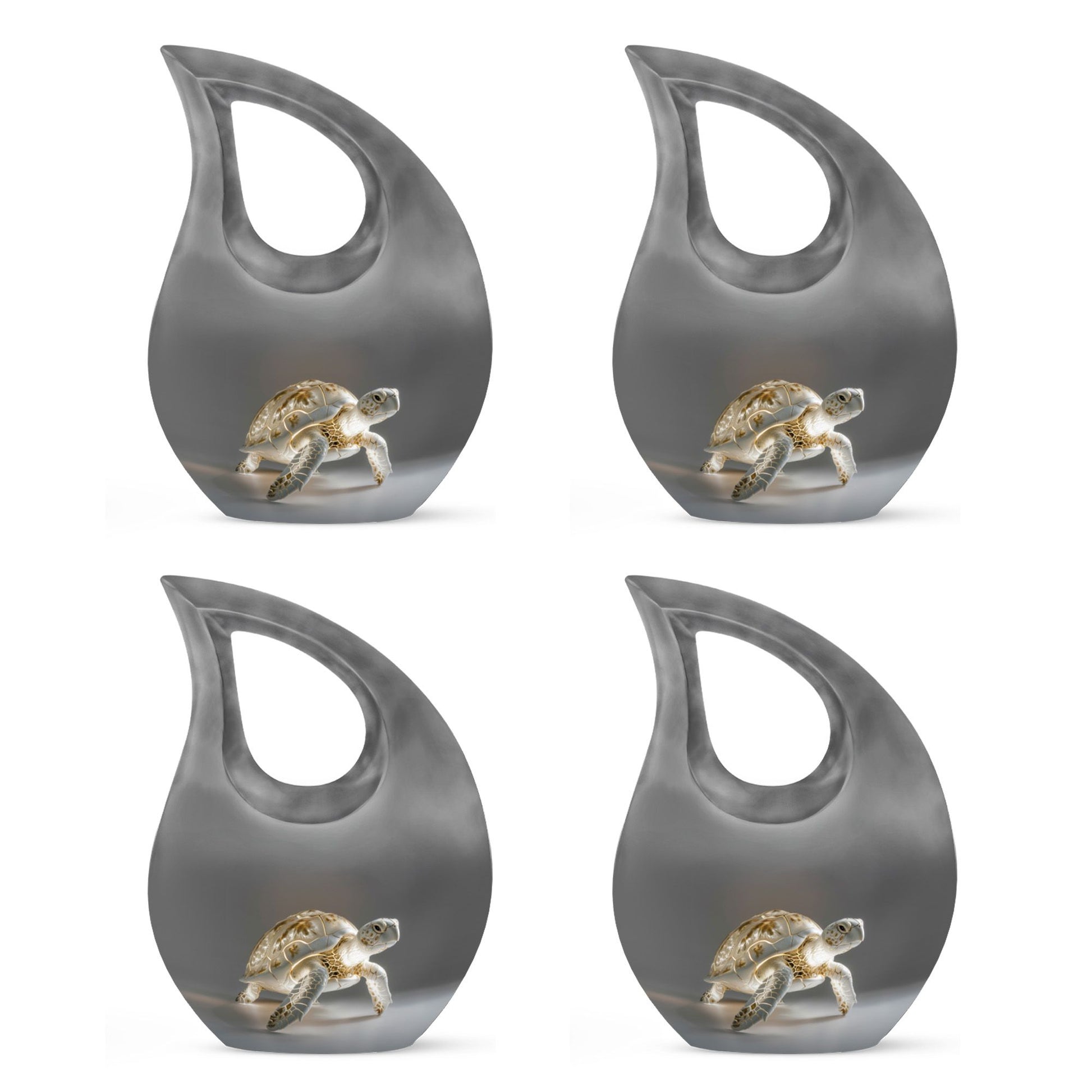 Turtle  Small Urn Set of 4 Combo