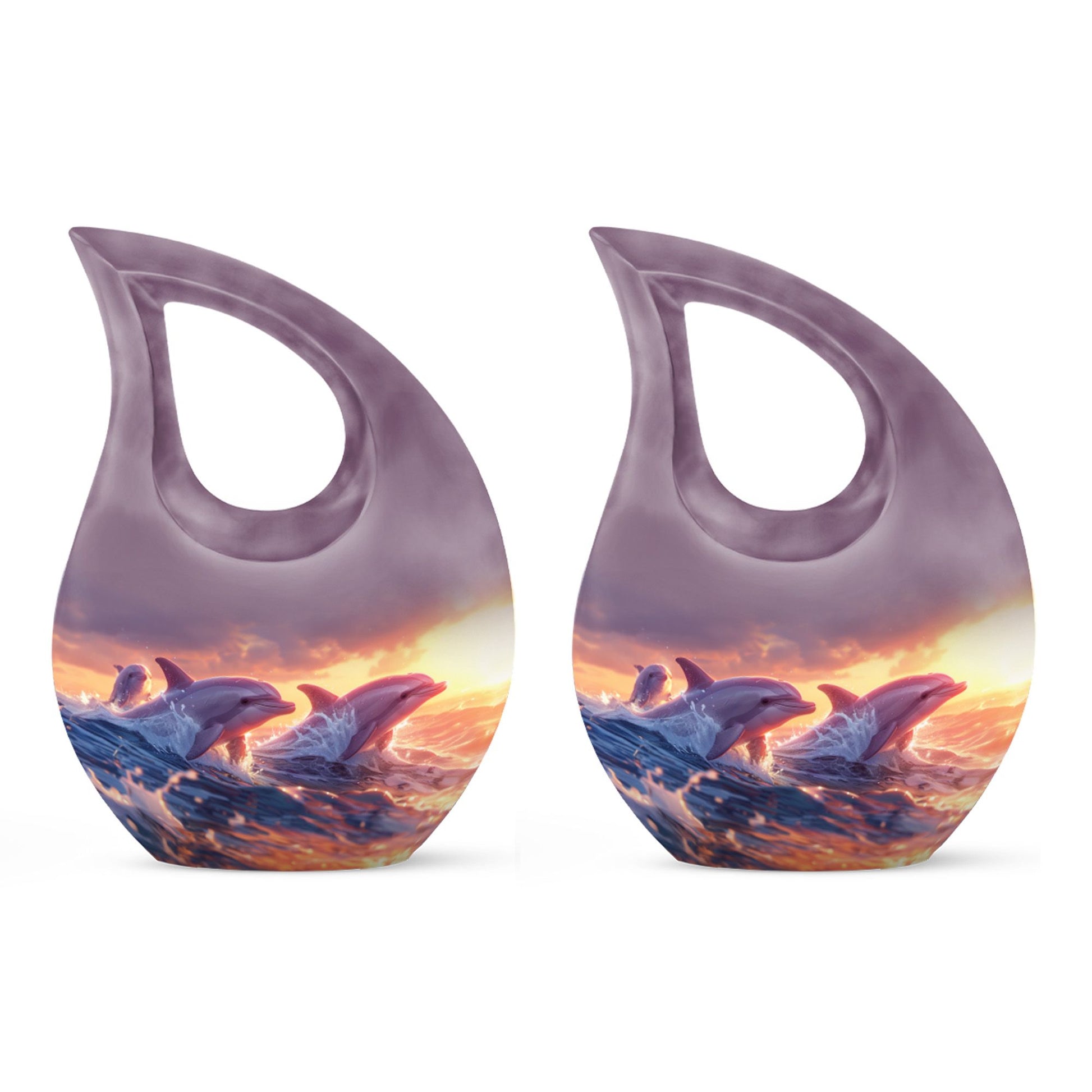 Dolphin  Small Urn Set of 2 Combo