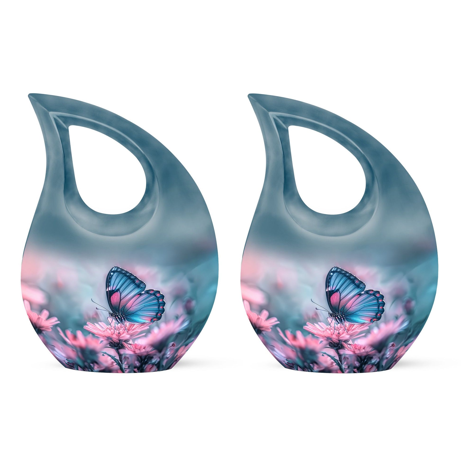 Butterfly  Small Urn Set of 2 Combo