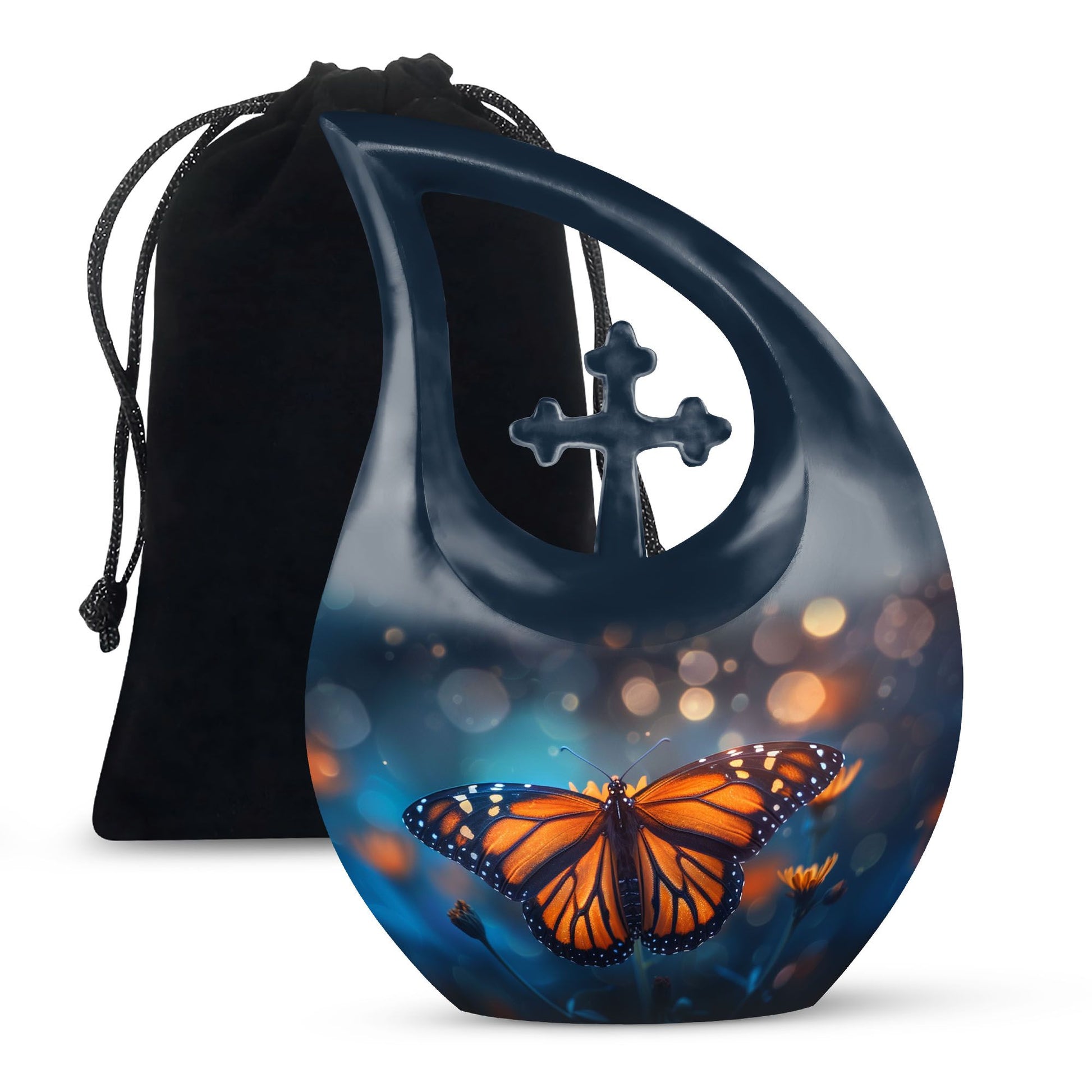 Butterfly  Large Urn 10 Inch