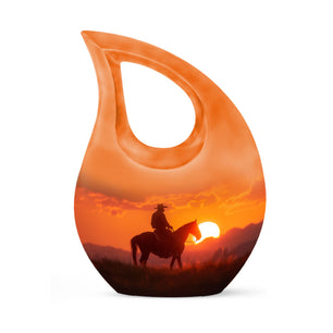 Cowboy  Small Urn 3 Inch