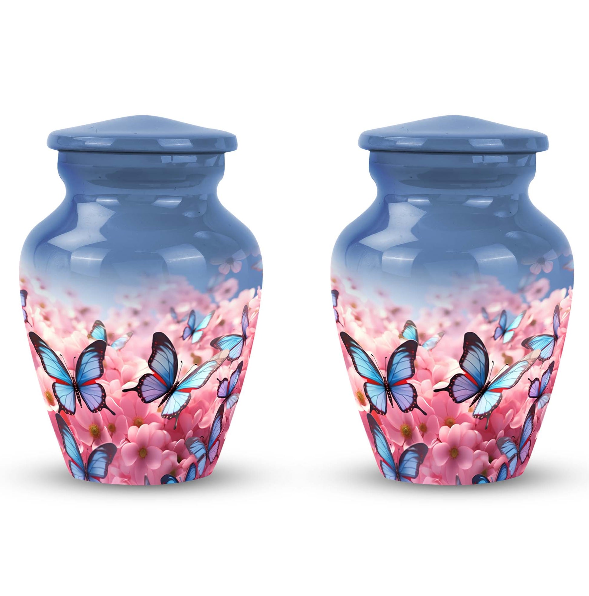 Butterfly Small Urn Set of 2 Combo