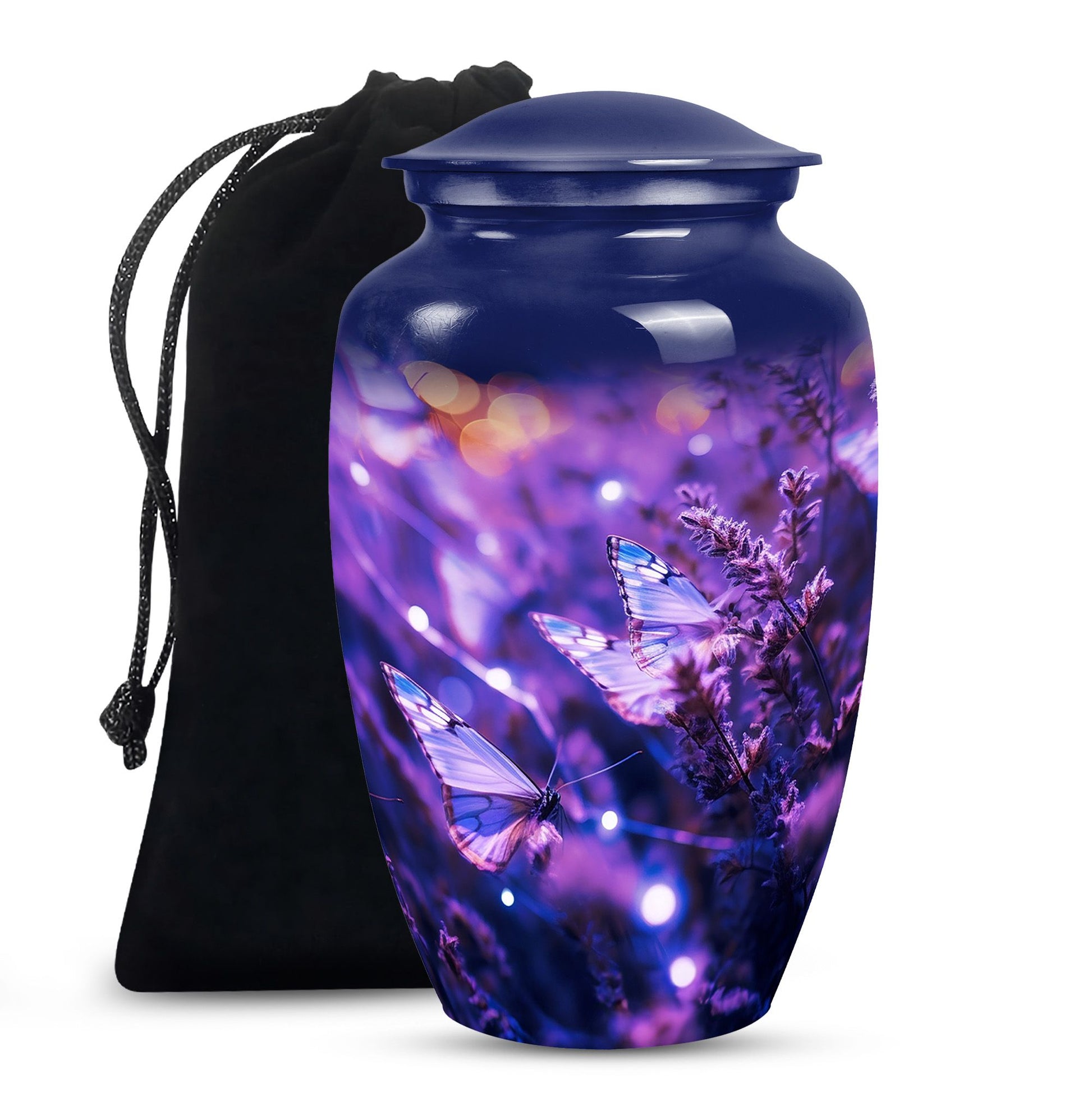 Purple Butterfly Large Urn