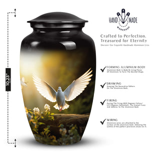 Handmade Dove Cremation Urn for Ashes - Memorial Urn