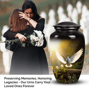 Handmade Dove Cremation Urn for Ashes - Memorial Urn