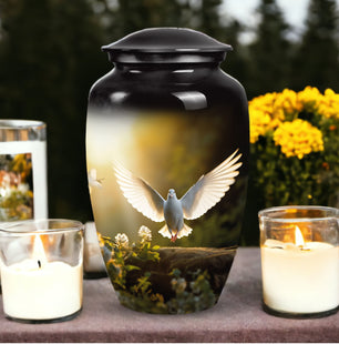 Handmade Dove Cremation Urn for Ashes - Memorial Urn