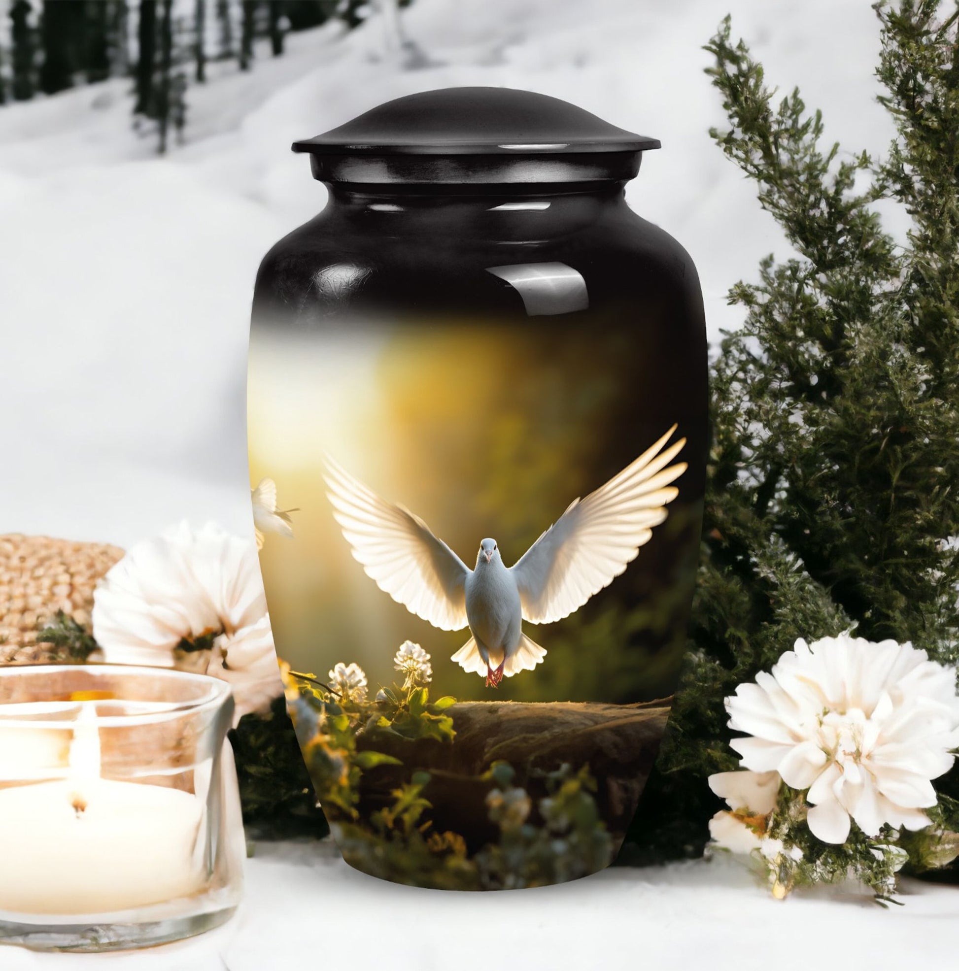 Handmade Dove Cremation Urn for Ashes - Memorial Urn