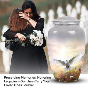 Elegant Dove Urn for Ashes - Memorial Cremation Urn