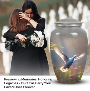 Dove Memorial Urn for Ashes - Handmade Cremation Urn