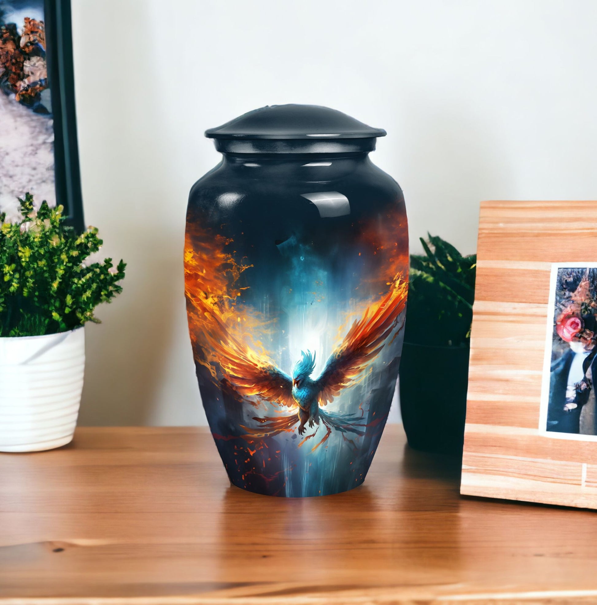 Phoenix Cremation Container for Human Ashes