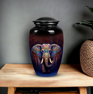 Elegant Elephant Cremation Urn for Human Ashes