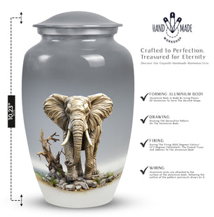 Elephant Cremation Urn for Adult Ashes