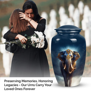 Elephant Cremation Urn for Adult Human Ashes