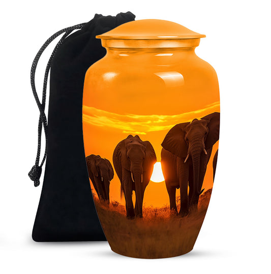 Elephant Memorial Cremation Urn for Human Ashes