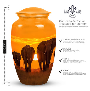 Elephant Memorial Cremation Urn for Human Ashes