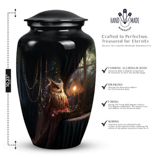 Owl Cremation Urn for Human Ashes