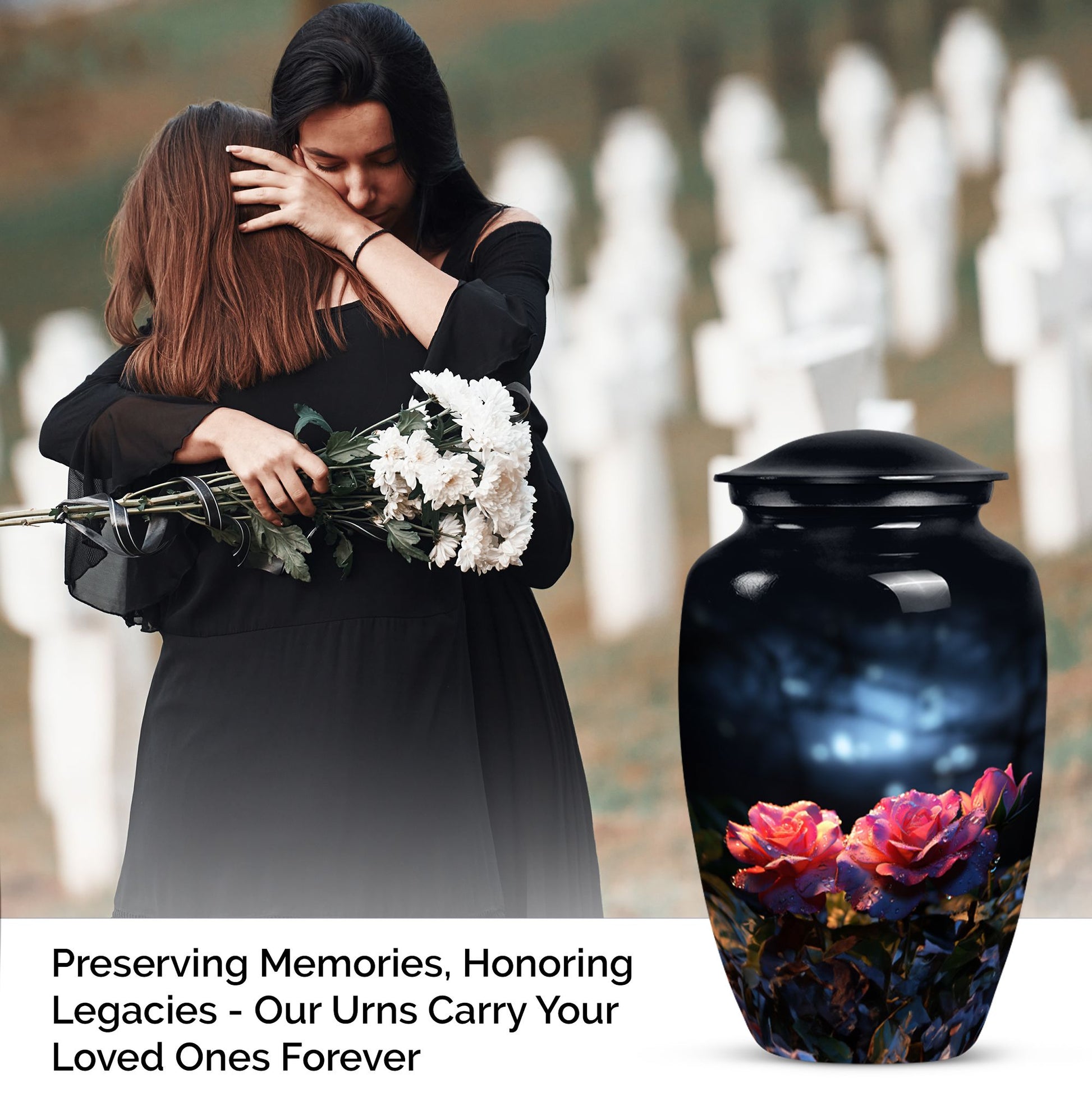 Rose Cremation Container For Human Adult Ashes