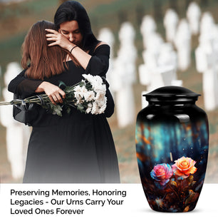 Handmade Rose Cremation Container For Human Remains