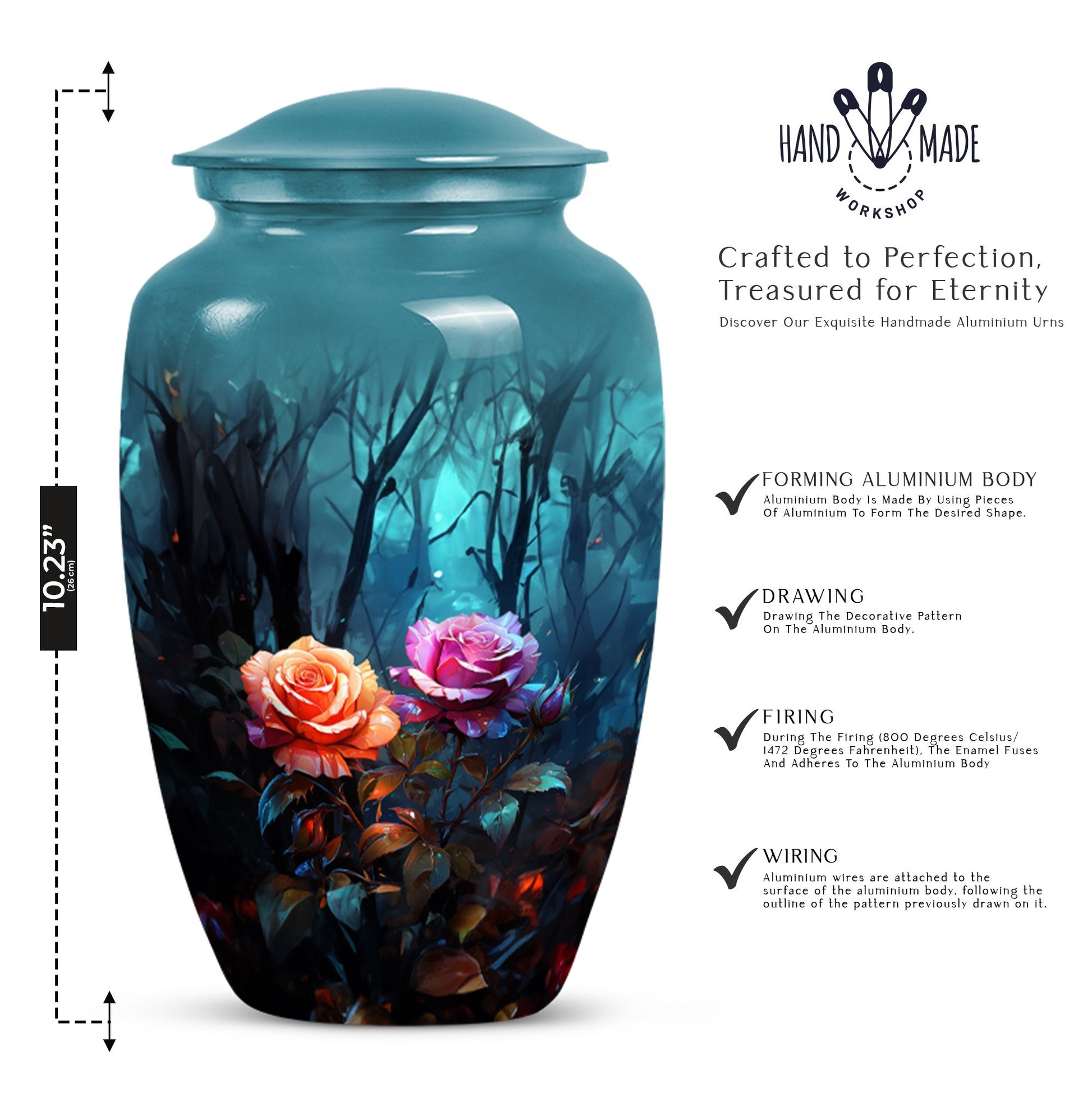 Rose Cremation Urn For Cremated Human Ashes