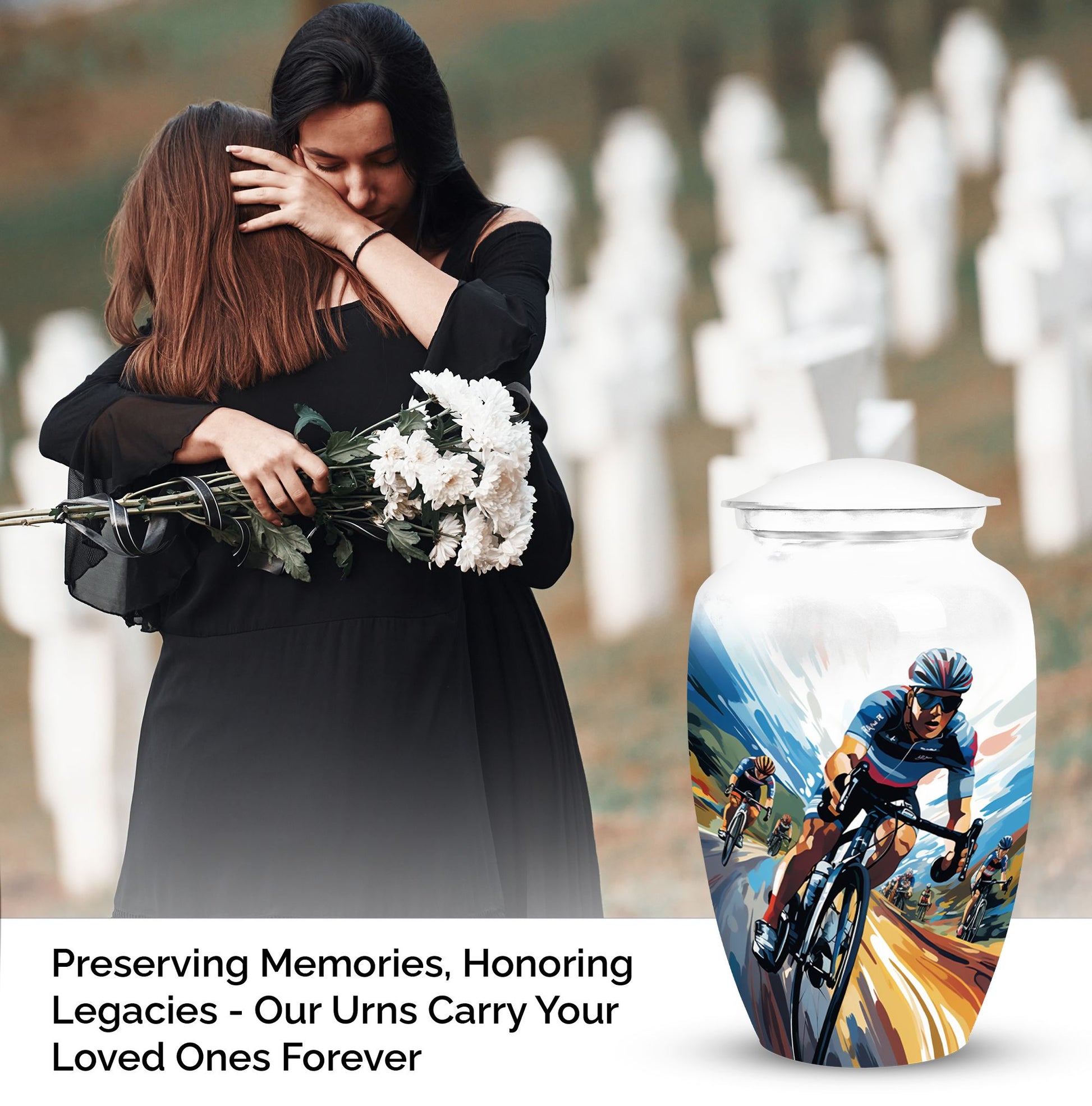 Bike Cremation Container For Adult Ashes