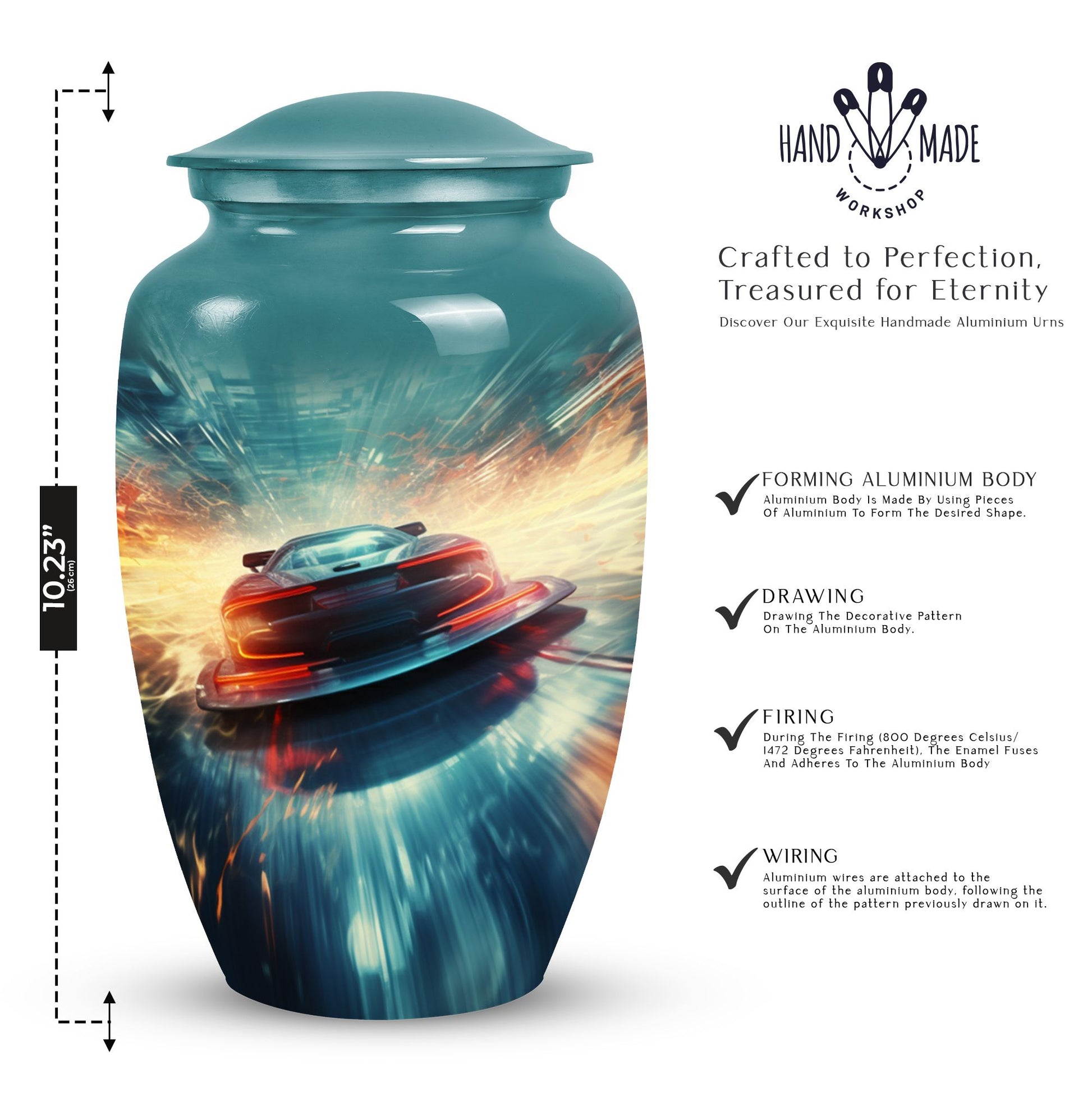 Car Cremation Urn for Human Ashes - Memorial Urn