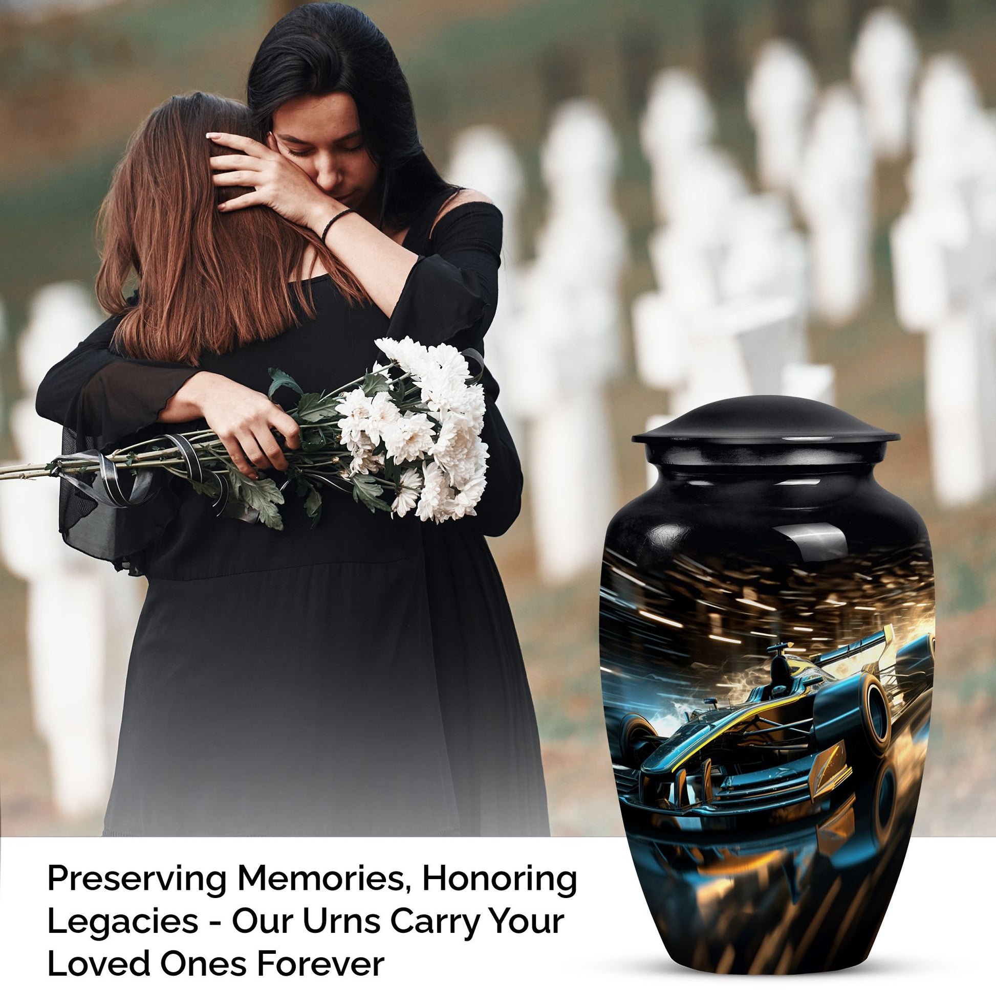 Car Cremation Urn for Human Ashes - Stylish Memorial Urn