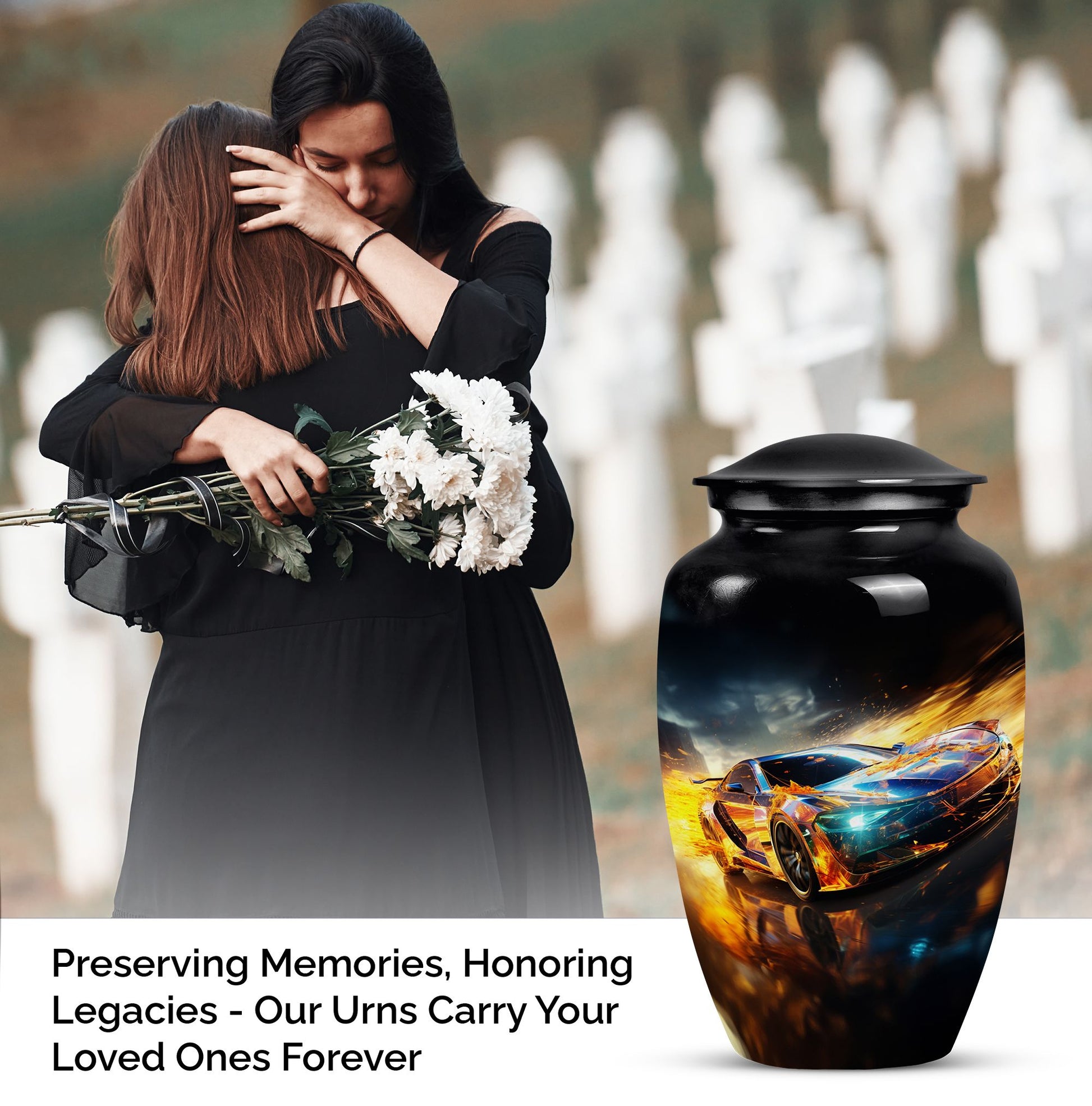 Car Cremation Urn for Human Ashes - Urn for Loved Ones