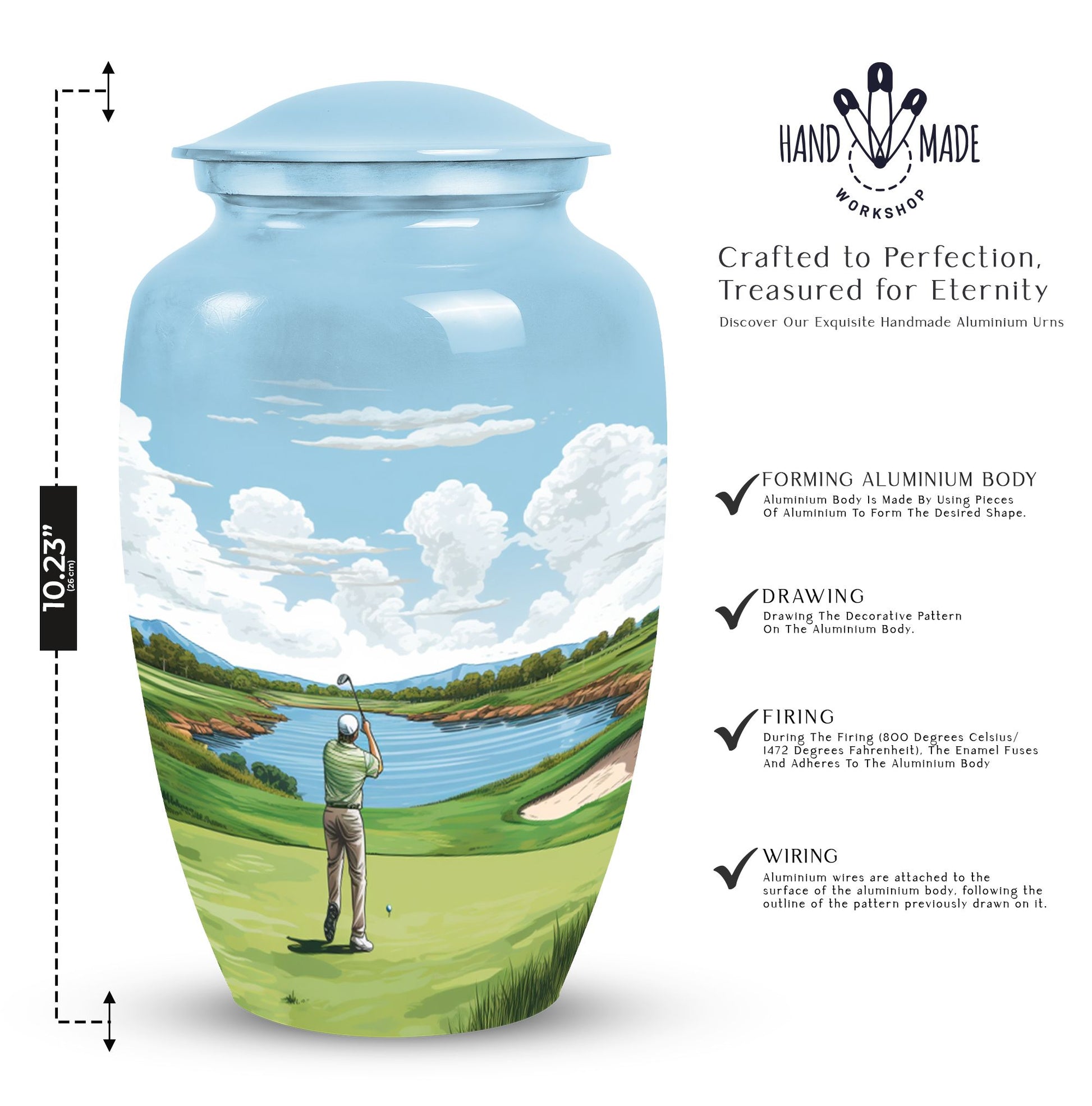 Golf Memorial Container for Human Remains