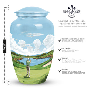 Golf Memorial Container for Human Remains