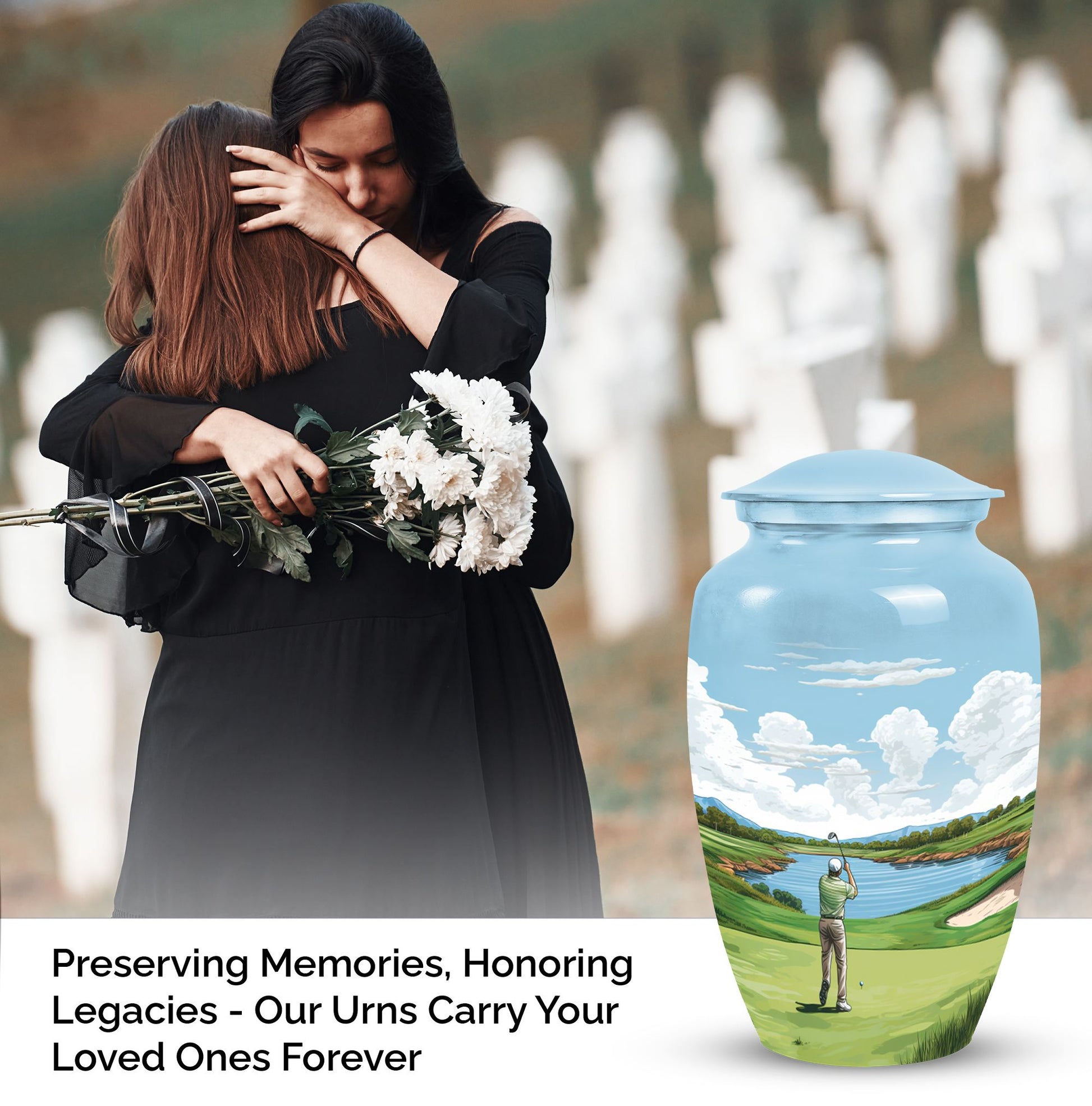 Golf Memorial Container for Human Remains