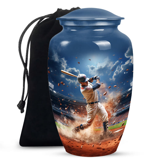 Baseball  Large Urn 10 Inch