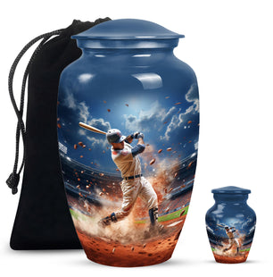 Baseball Urn Large & Small Combo