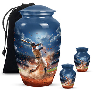 Baseball Urn Large & Small Combo