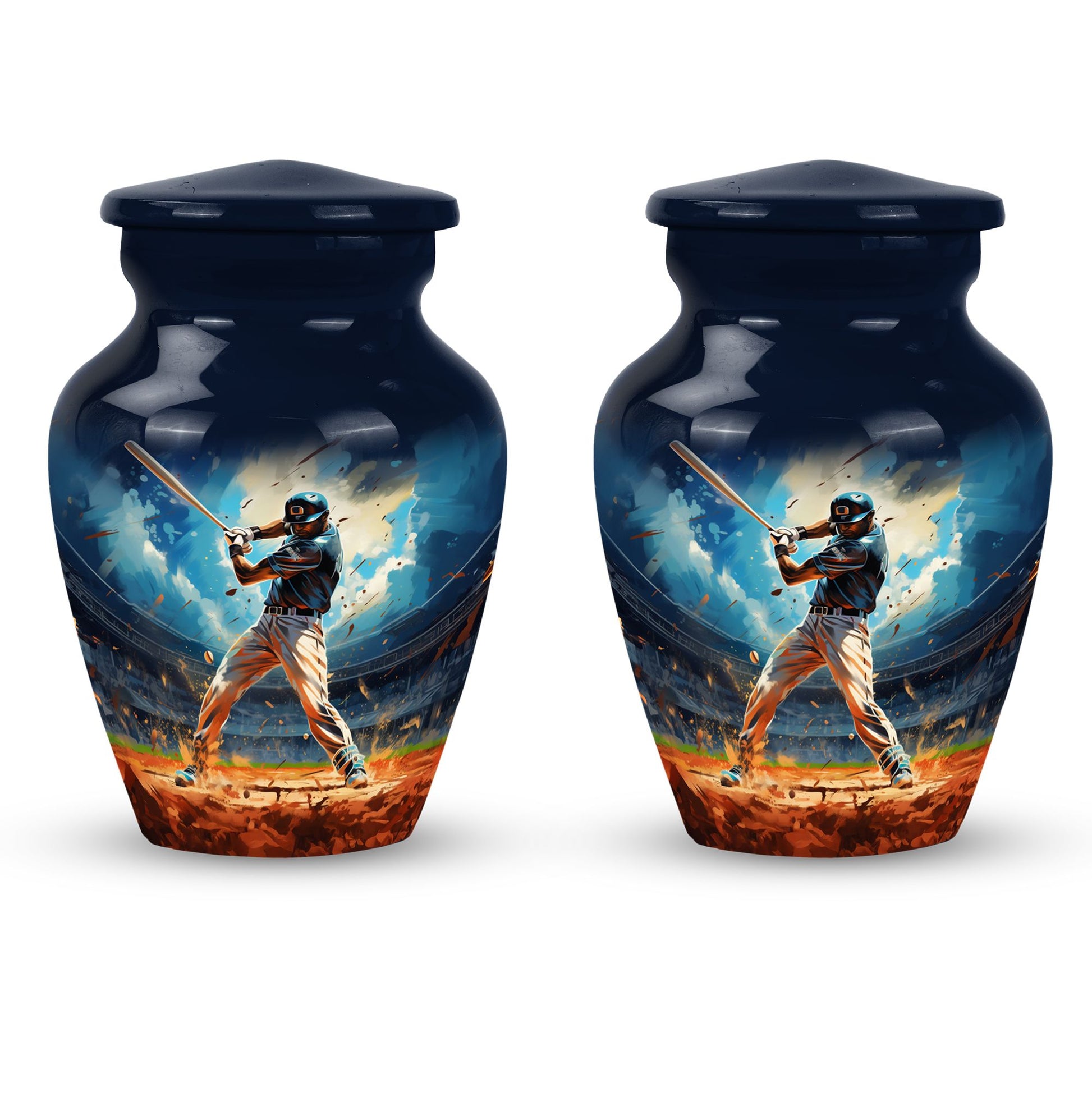 Baseball Urn Small Set of 2