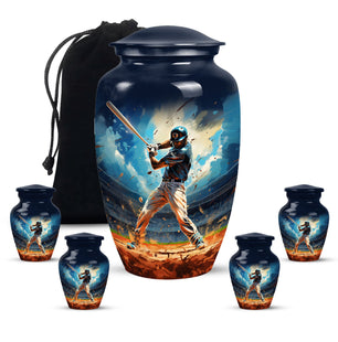 Baseball Urn Large & Small Combo