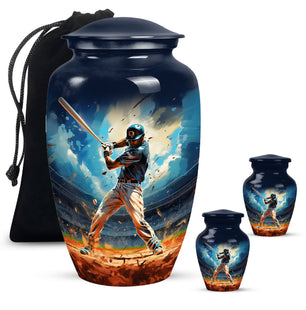 Baseball Urn Large & Small Combo