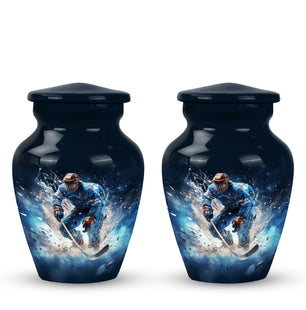 Hockey Player Urn Small Set of 4