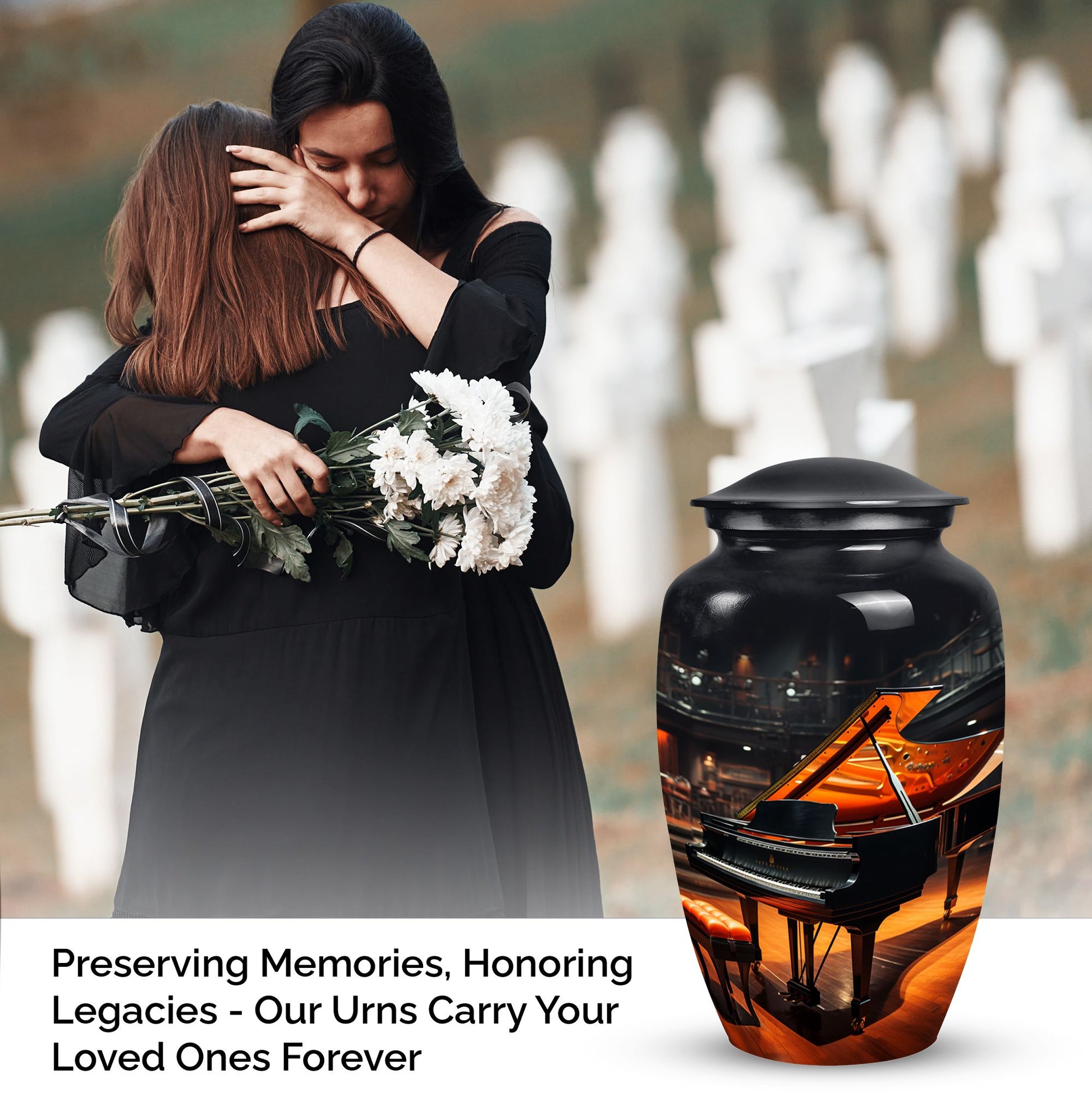 Harmony Music Cremation Urn for Human Ashes