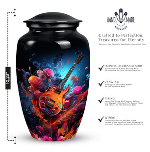 Guitar Memorial Urn For Adult Human Remains