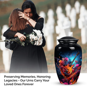 Guitar Memorial Urn For Adult Human Remains