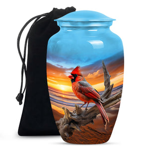 Cardinal Bird Urns