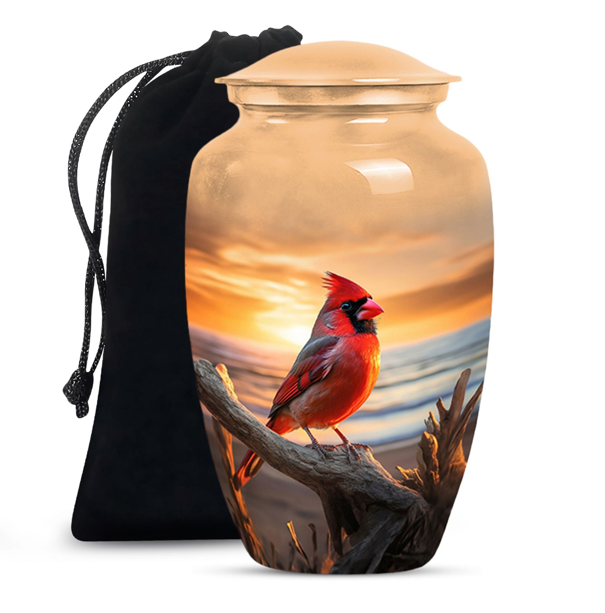 Cardinal Bird Urns