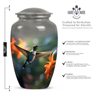 Humming bird Cremation Container For Adult Human Ashes