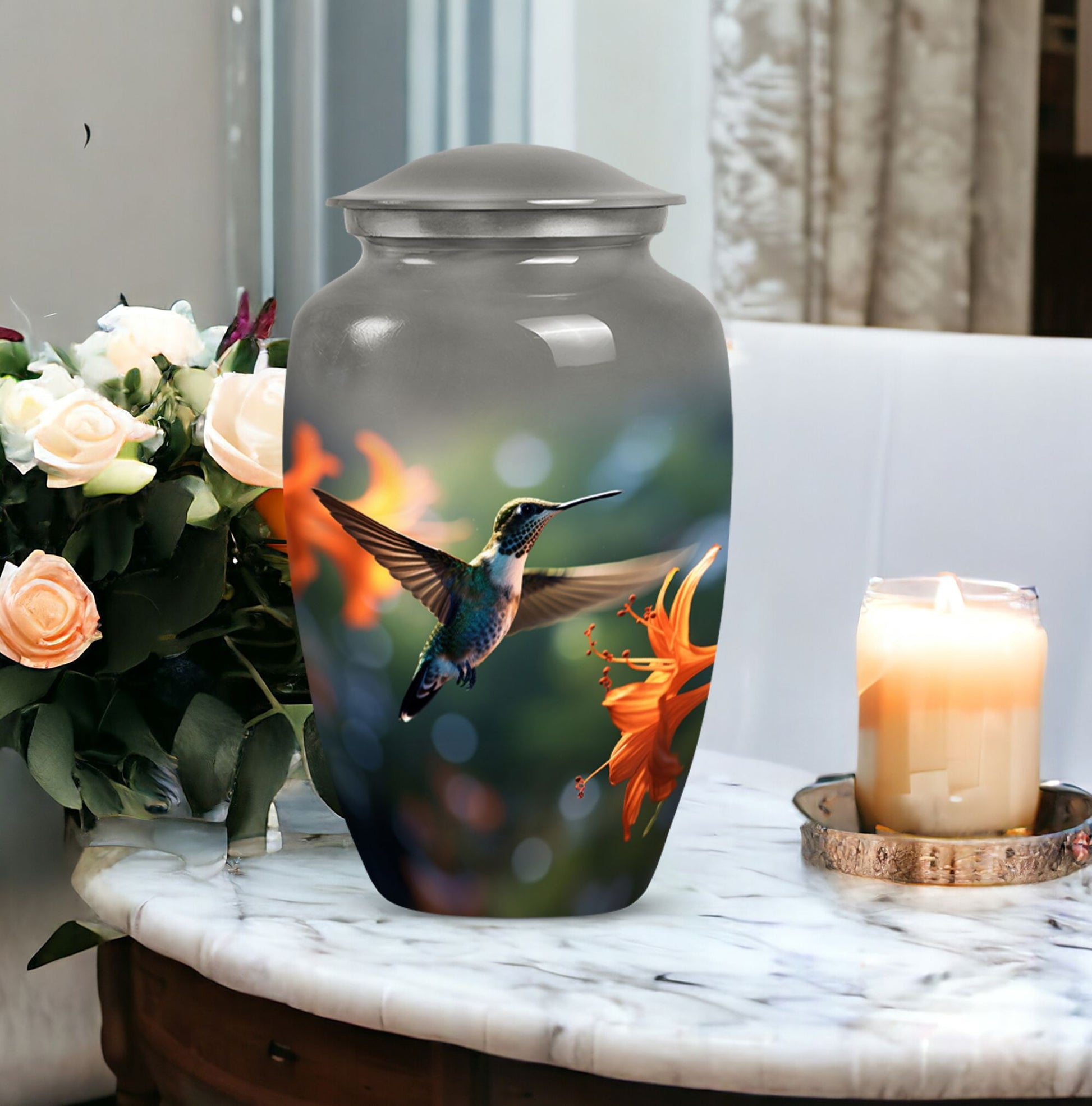 Humming bird Cremation Container For Adult Human Ashes