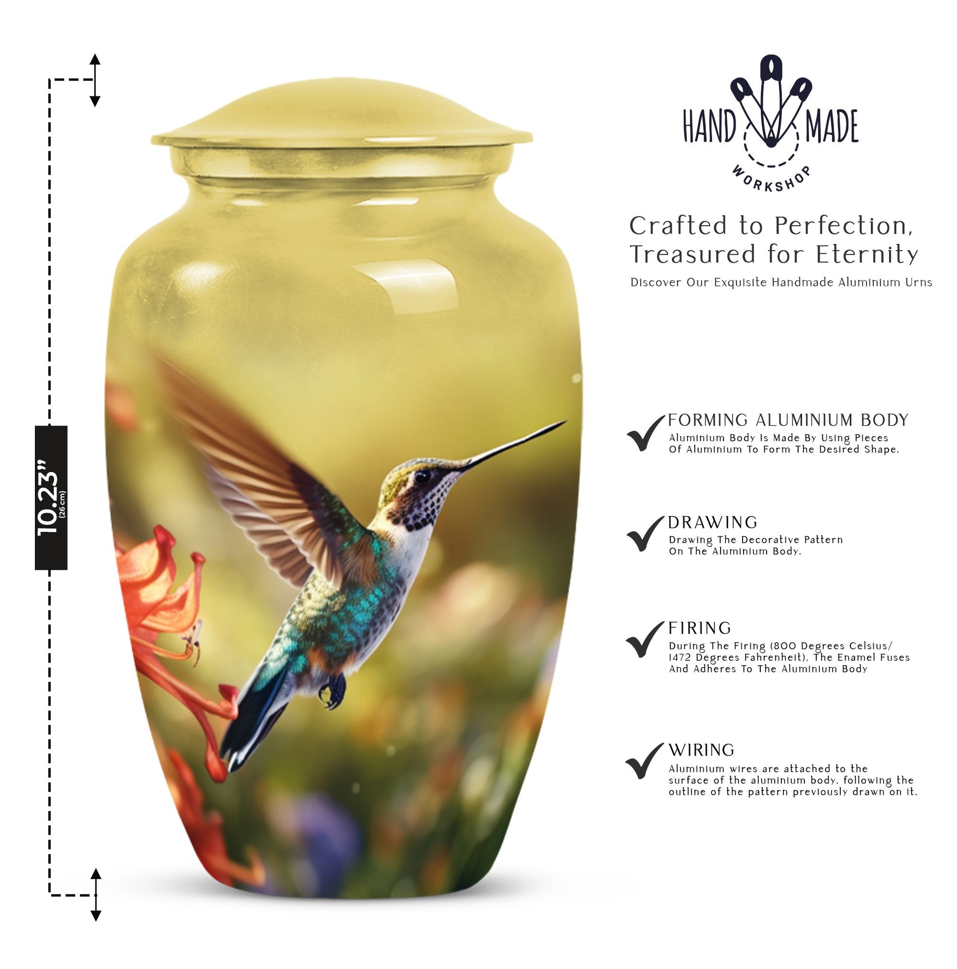 Humming bird Cremation Container for Human Ashes