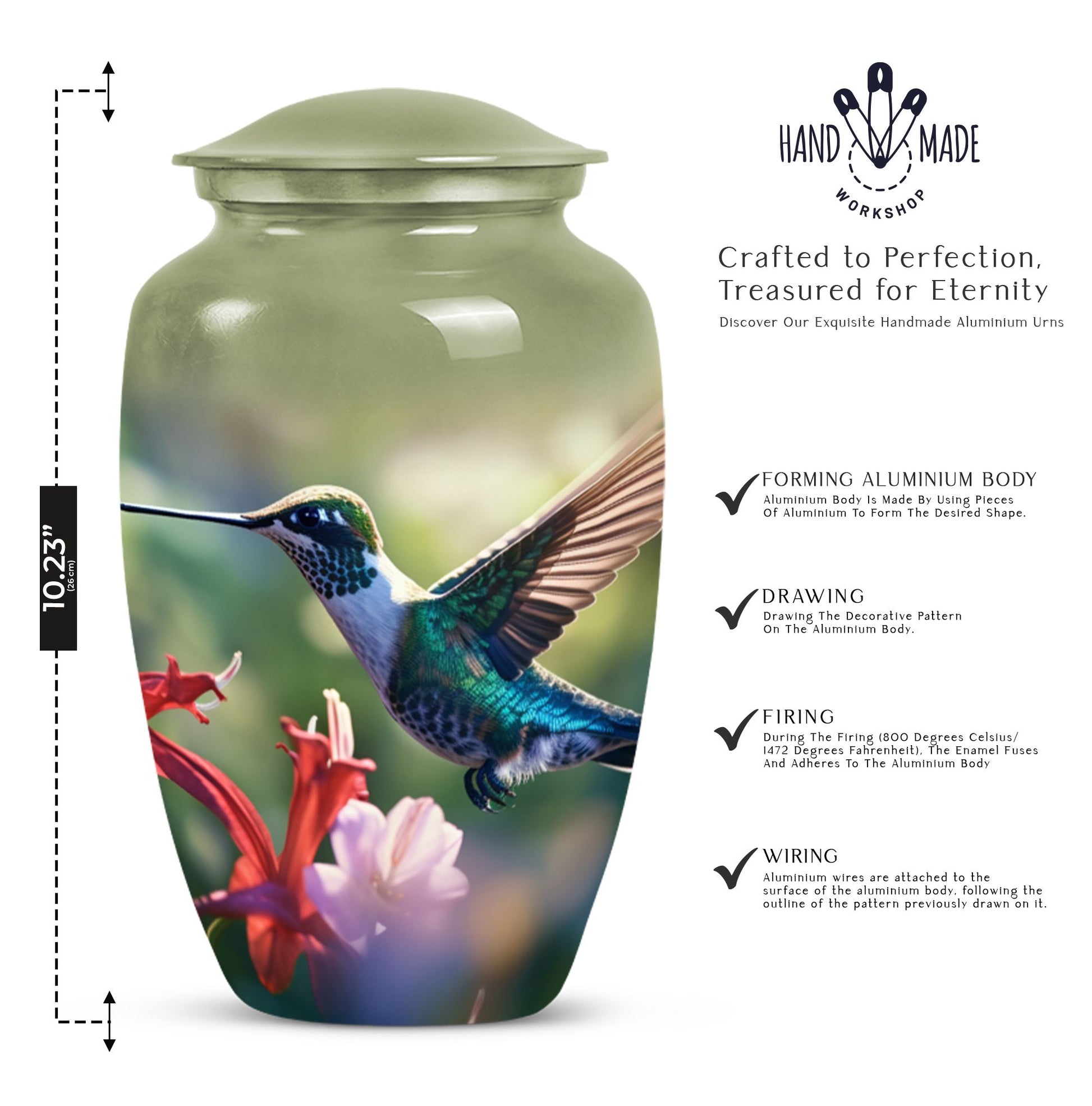 Hummingbird  Cremation Container For Human Ashes