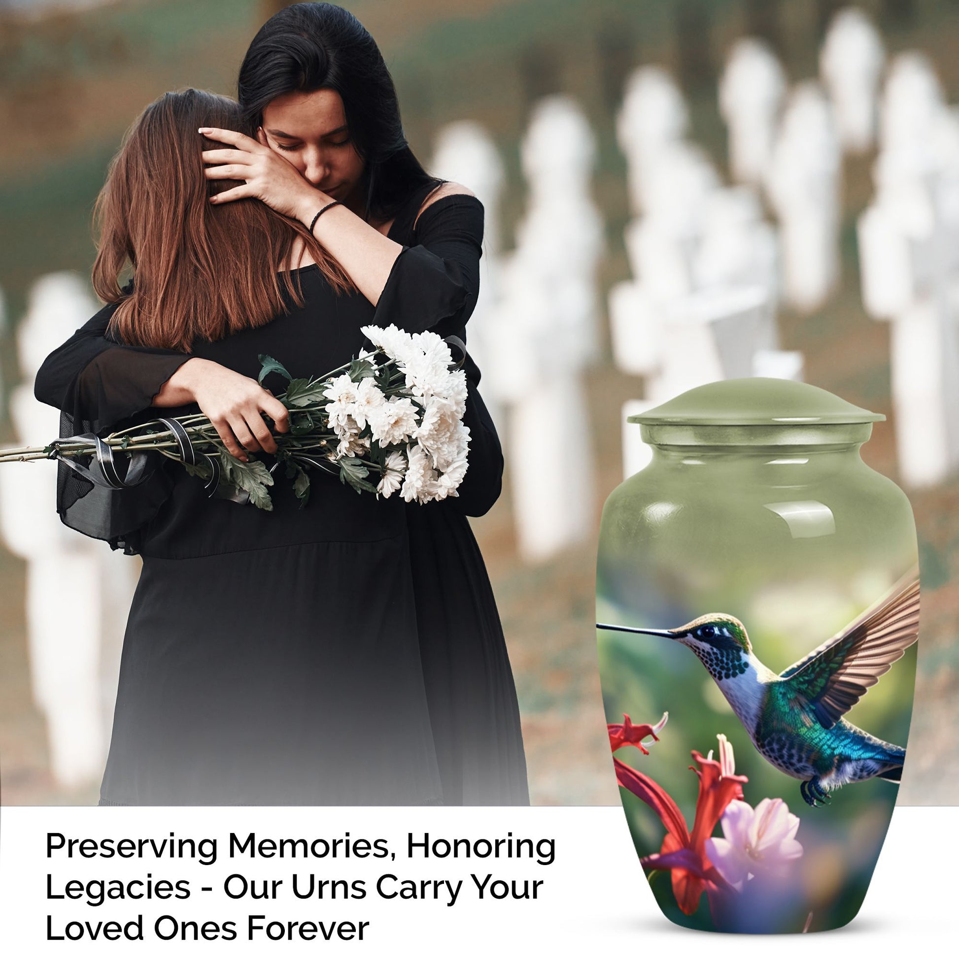 Hummingbird  Cremation Container For Human Ashes