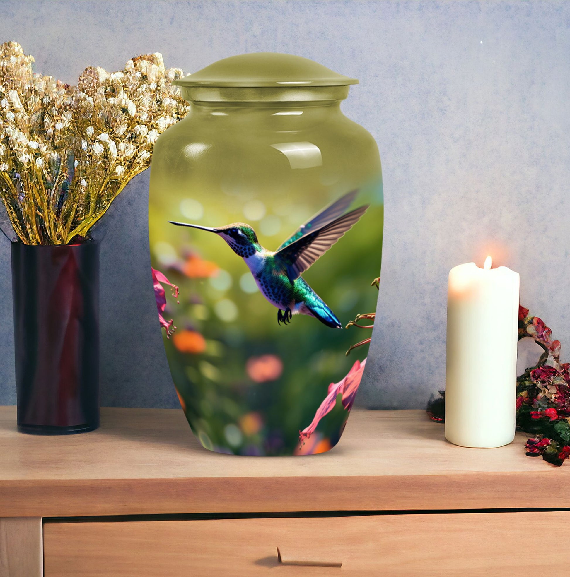 Hummingbird Cremation Urn for Adult Human Ashes